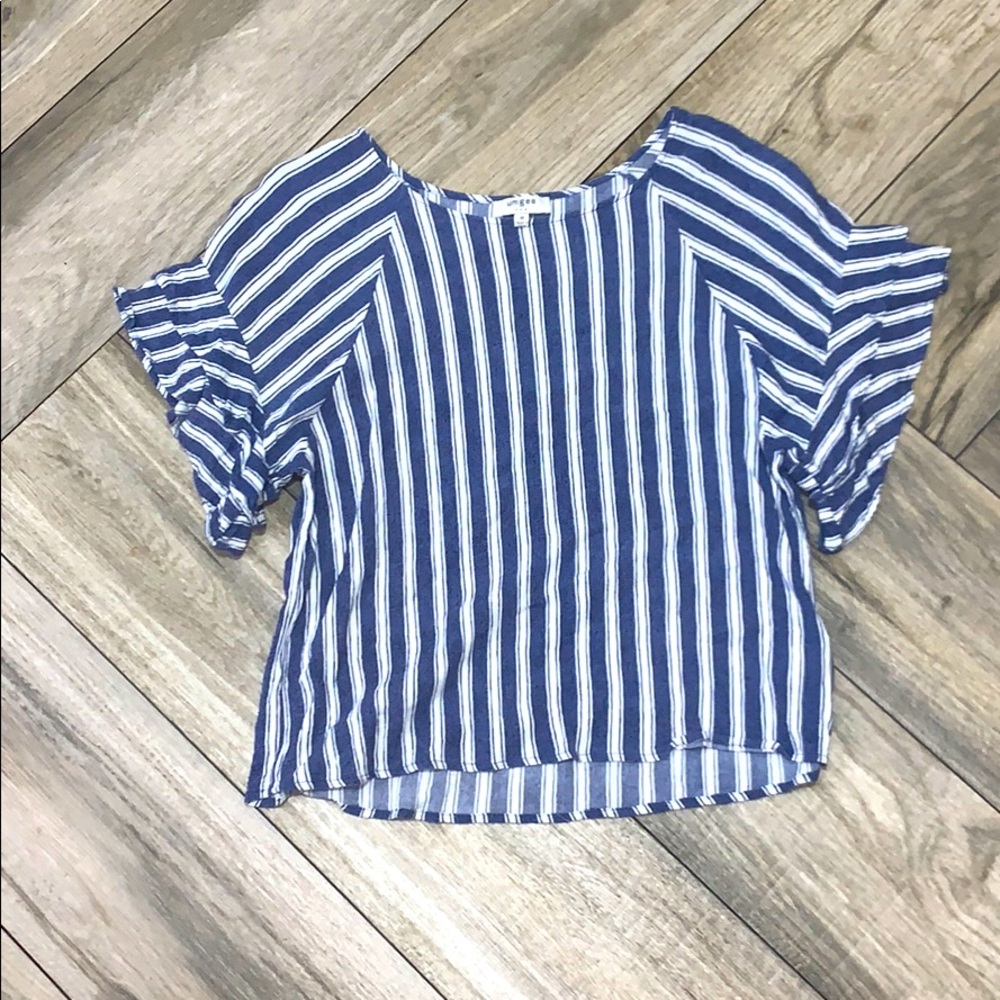 White and Blue stripped dress shirt